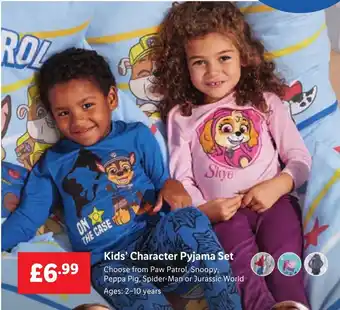 Lidl Kid's Character Pyjama Set offer