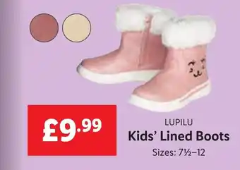 Lidl Lupilo Kid's Lined Boots 71/2-12 offer