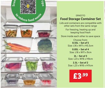 Lidl Ernesto Food Storage Container Set offer