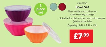 Lidl Ernesto Bowl Set offer