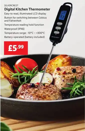 Lidl Silvercrest Digital Kitchen Thermometer offer
