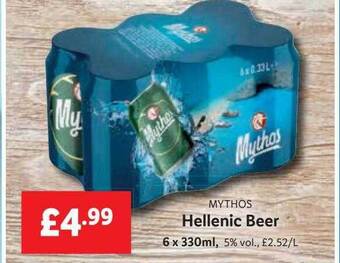 Lidl Mythos hellenic beer offer