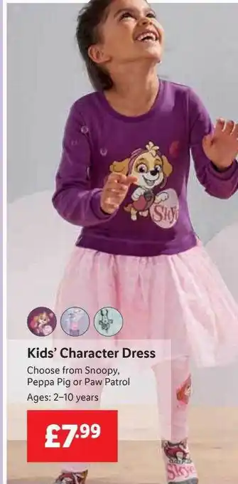 Lidl Kids' character dress offer