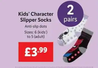 Lidl Kids' character slipper socks offer