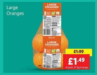 Lidl Large oranges offer