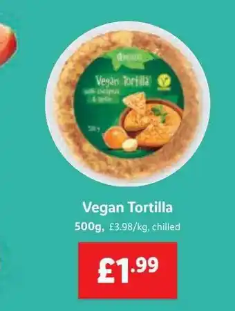 Lidl Vegan tortilla offer