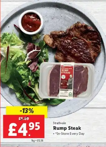 Lidl Strathvale Rump Steak offer