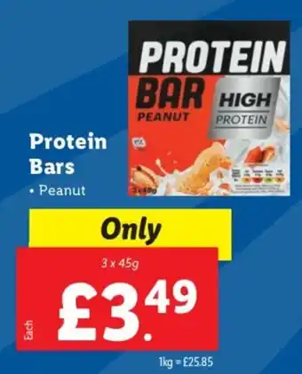 Lidl Protein Bars Peanut 3x45g offer