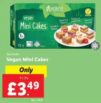 Lidl Vemondo Vegan Mini Cakes 8x24g offer
