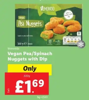 Lidl Vemondo Vegan Pea/Spinach Nuggets with Dip 300g offer