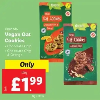Lidl Vemondo Vegan Oat Cookies 150g offer