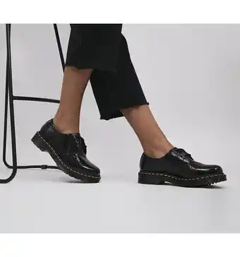 Office Dr. martens 3 eyelet shoes black distressed patent offer
