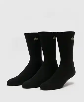 Scotts Lacoste men's 3 pack sport socks - black, black offer