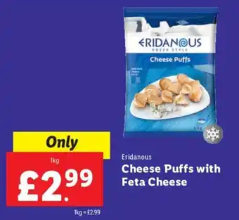 Lidl Eridanous Cheese Puffs with Feta Cheese 1kg. offer