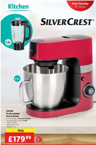 Lidl Silver Crest 1300W Professional Stand Mixer offer