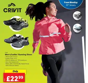 Lidl Crivit Men's/ Ladies' Running Shoes offer