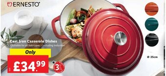 Lidl Ernesto Cast Iron Casserole Dishes offer