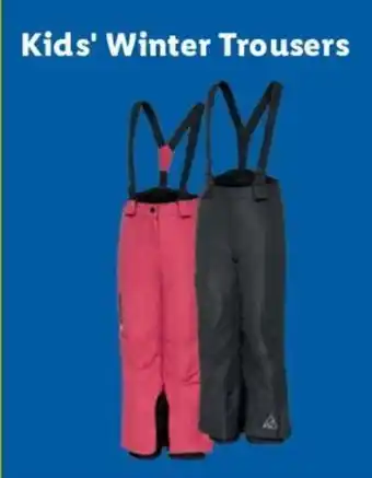 Lidl Kids' Winter Trousers offer