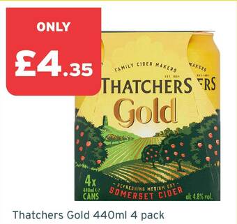 One Stop Thatchers Gold 440ml 4 Pack offer