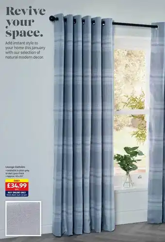 Aldi Lounge curtains offer