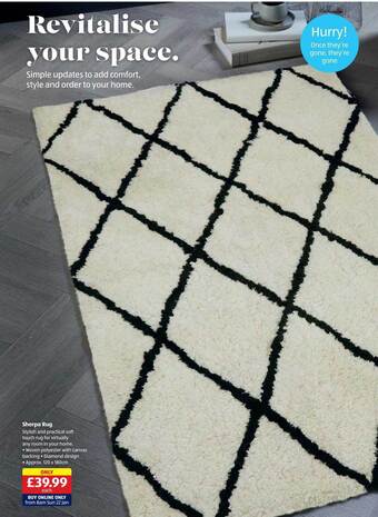 Aldi Sherpa rug offer