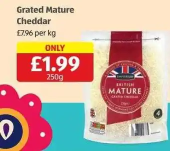 Aldi Grated mature cheddar offer