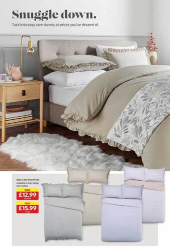 Aldi Easy care duvet set offer