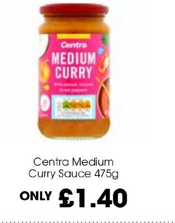 Centra Centra Medium Curry Sauce 475g offer