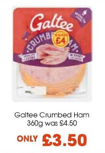 Centra Galtee Crumbed Ham 360g offer