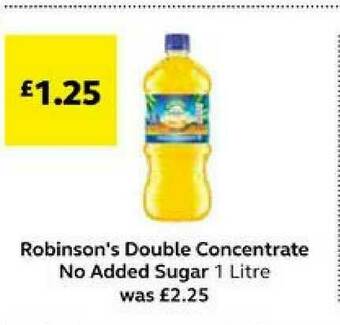 Robinson's Double Concentrate No Added Sugar