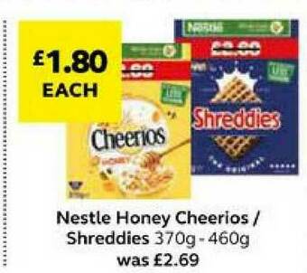 SuperValu Nestle Honey Cheerios Shreddies offer