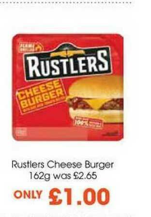 Centra Rustlers Cheese Burger offer