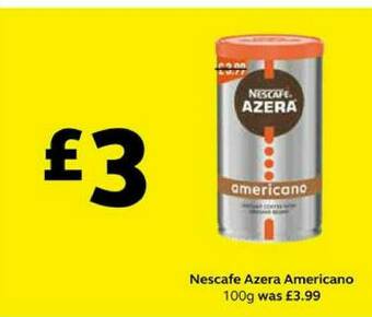 SuperValu Nescafe Azera Americano offer