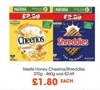 Nestle Honey Cheerios Shreddies