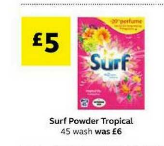 SuperValu Surf Powder Tropical offer