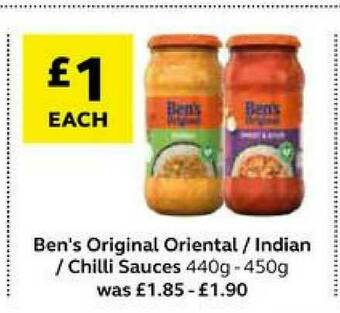 SuperValu Ben's Original Oriental Indian Chilli Sauces offer