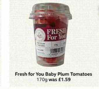 SuperValu Fresh For You Baby Plum Tomatoes offer