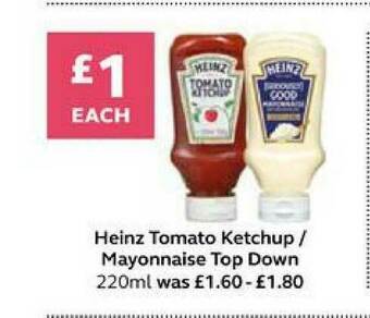 SuperValu Heinz Tomato Ketchup Mayonnaise Top Down offer