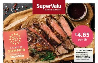 SuperValu 21 Day Matured Rump Steak offer