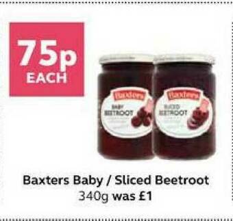 SuperValu Baxters Baby Sliced Beetroot offer