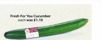 SuperValu Fresh For You Cucumber offer