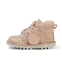 Kickers Kickers infant girls kick hi winter leather beige - uk 10 kids offer