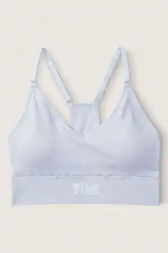 Victoria's Secret Victorias secret pink victoria's secret pink arctic ice blue seamless lightly lined low impact sports bra offer