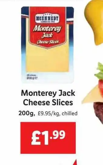 Lidl Mcennedy monterey jack cheese slices offer