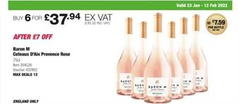 Costco Baron m côteaux d'aix provence rose offer