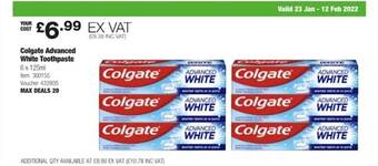 Costco Colgate advanced white toothpaste offer