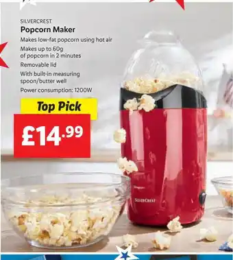 Lidl Silvercrest popcorn maker offer