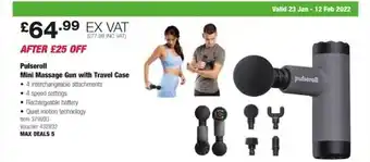 Costco Pulseroll mini massage gun with travel case offer