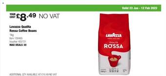 Costco Lavazza qualita rossa coffee beans offer