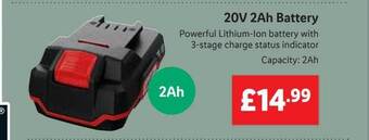Lidl 20v 2ah battery offer
